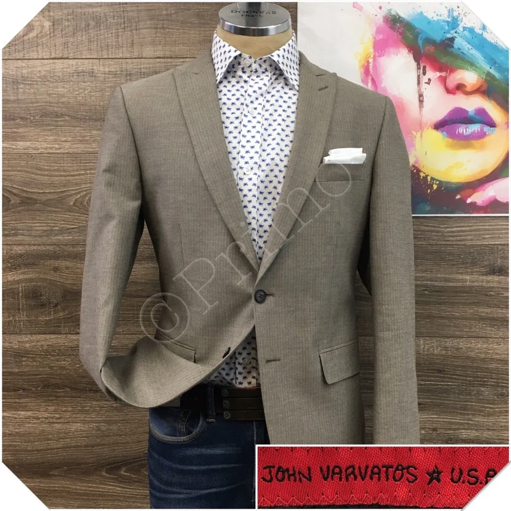 JOHN VARVATOS Mens Blazer‎ Sport Coat Casual Jacket Size 41R Cotton Wool Suit
